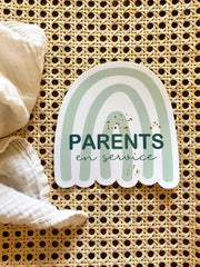 Autocollant Voiture « Parents En Service »