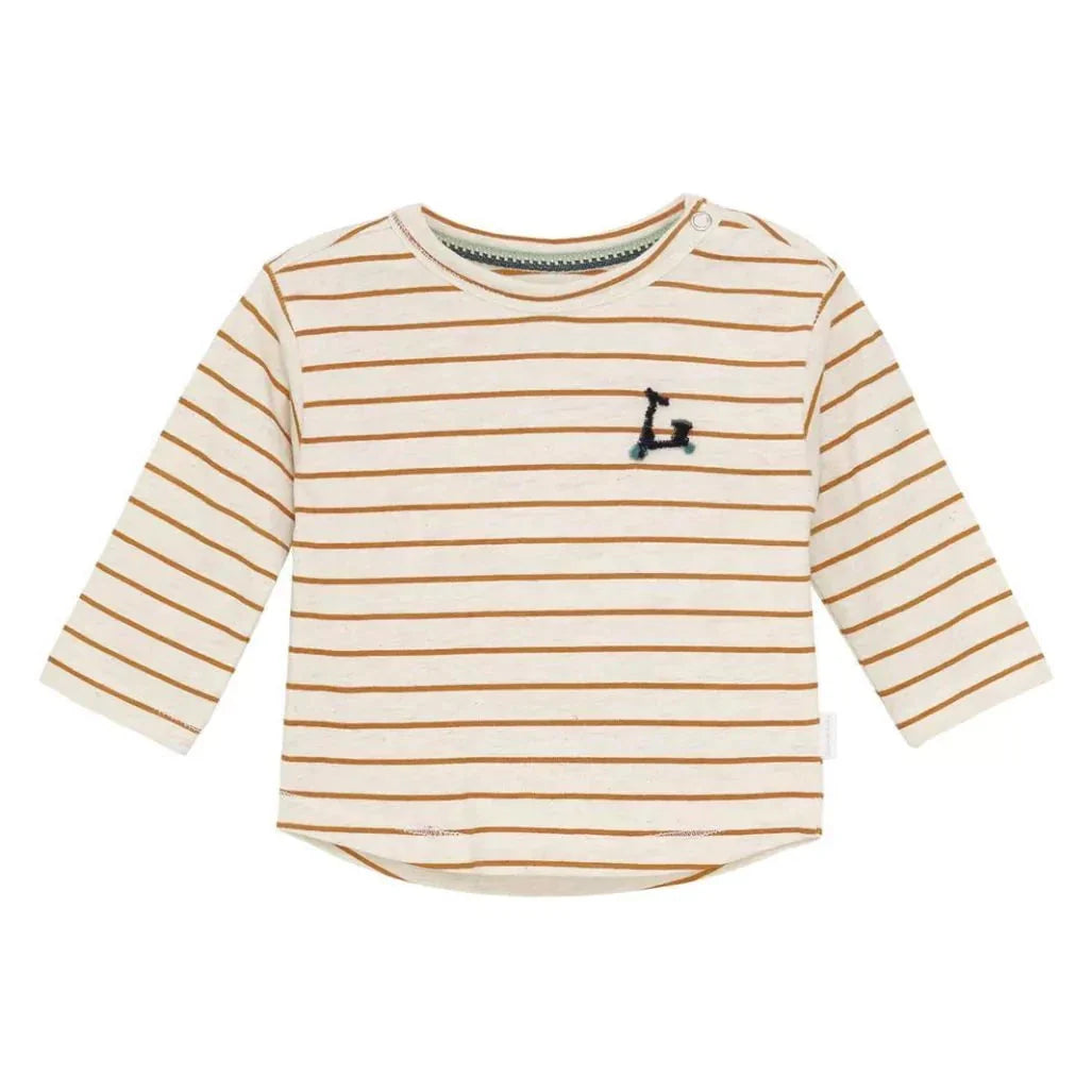T-Shirt Manches Longues Sanborn Off White Rayé
