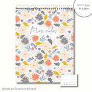 Cahier De Notes Fleurs Colorées