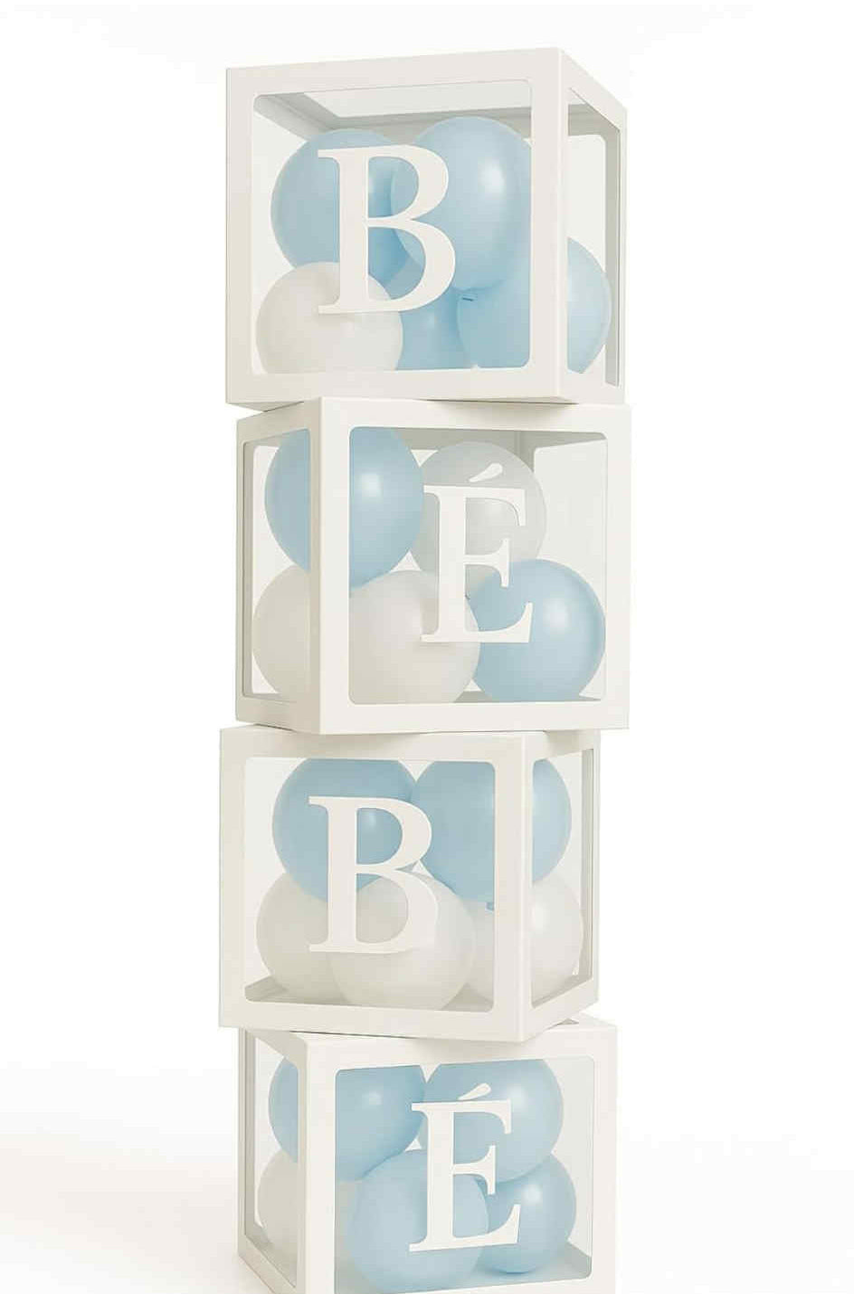 Cubes BÉBÉ Bleu & Blanc