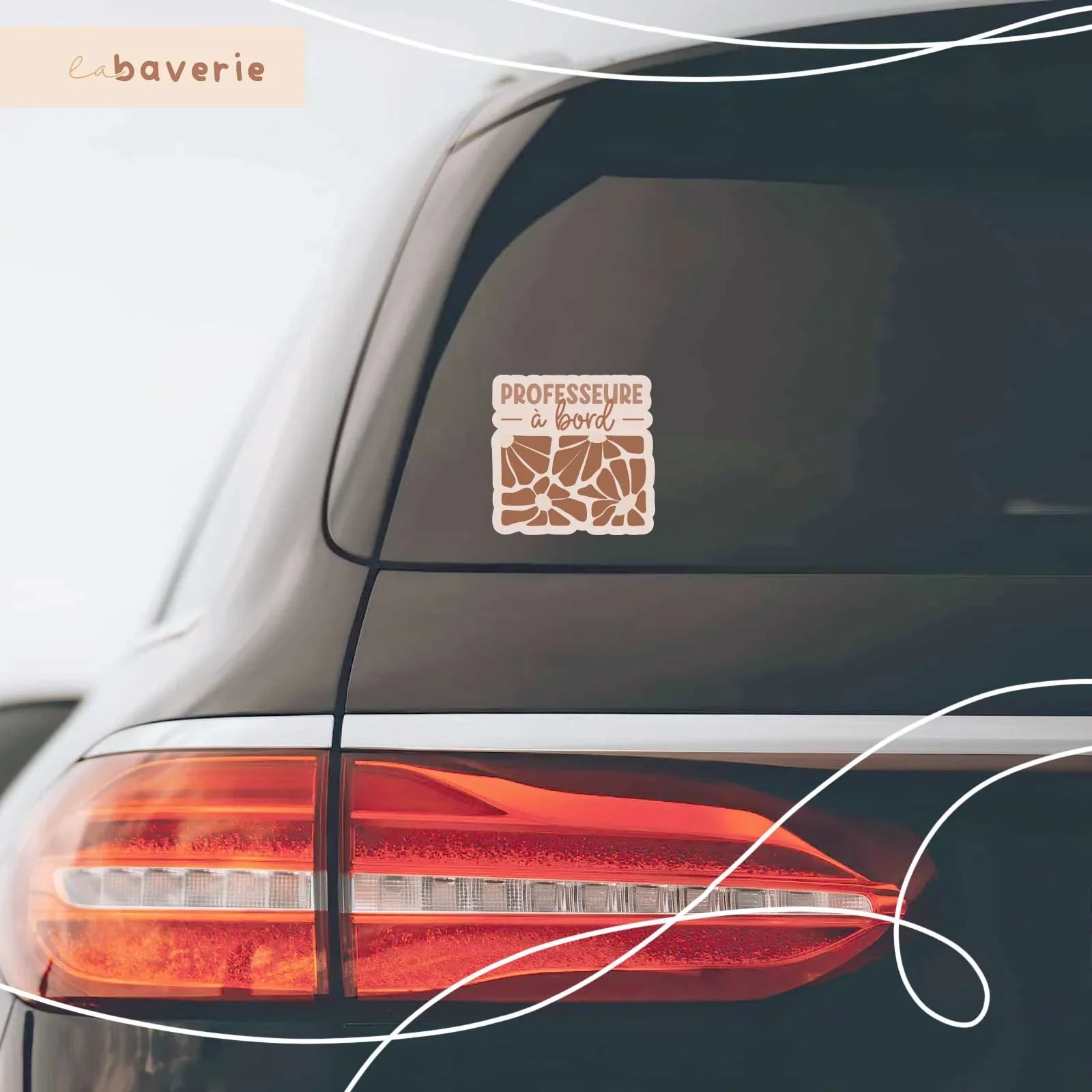 Autocollant Voiture Professeur À Bord