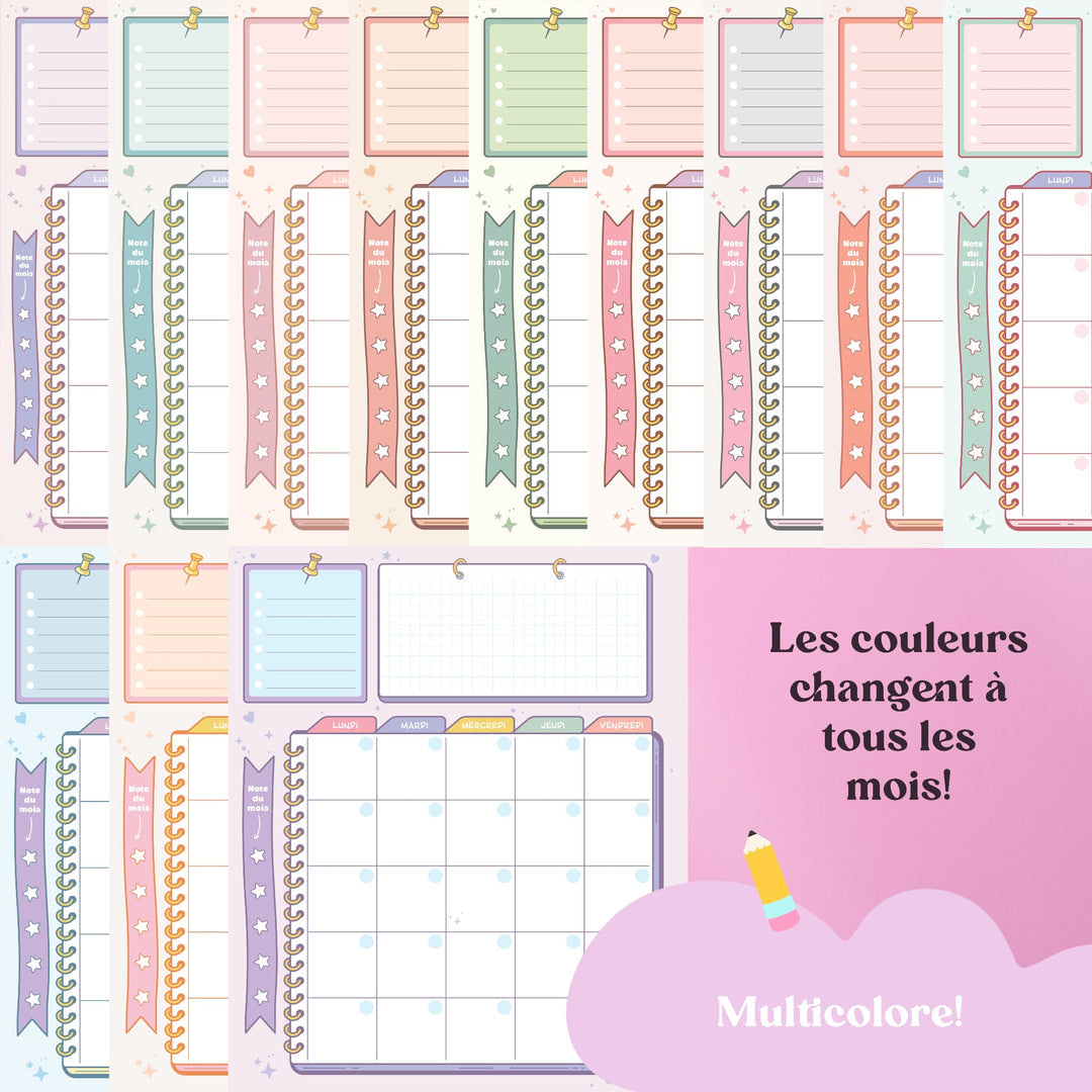 Agenda Mensuel Kawaii - 03