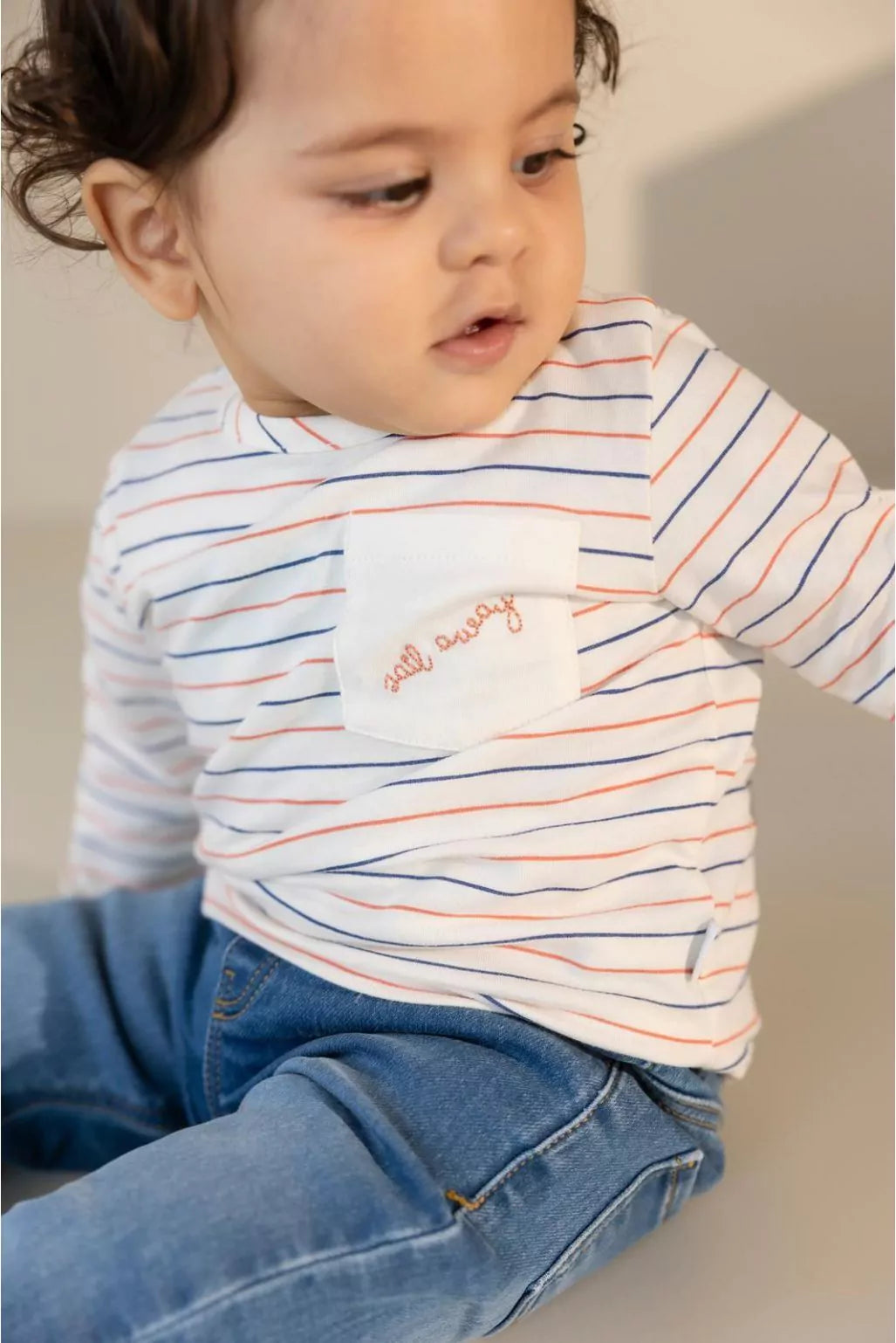 T-Shirt Manches Longues Egret Sail Away Rayé