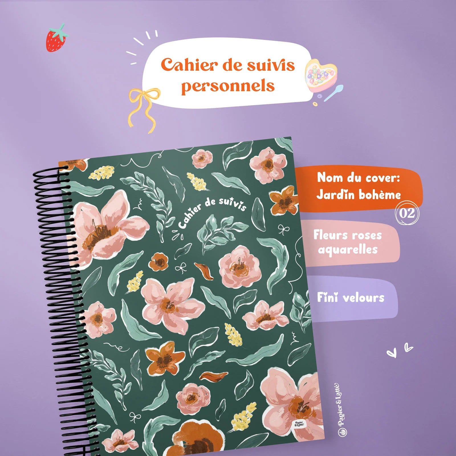 Carnet Compact De Suivis Personnels Bouquet Printanier F