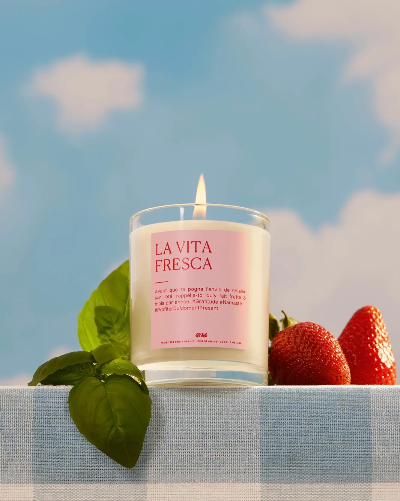 Chandelle La Vita Fresca (Fraise Des Bois & Basilic)