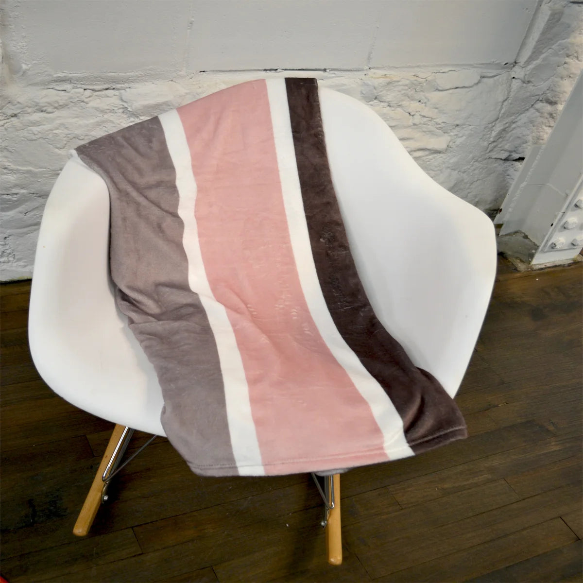 Jetté Frisson Rayé Rose