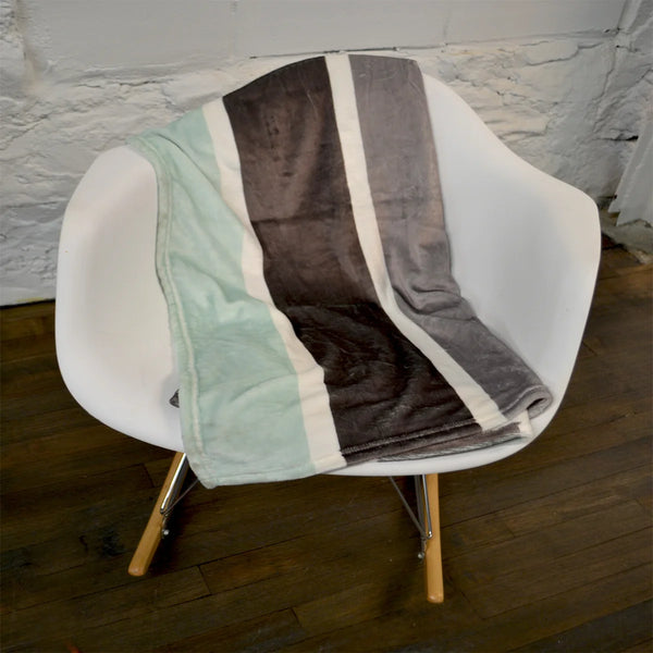 Jetté Frisson Rayé Turquoise