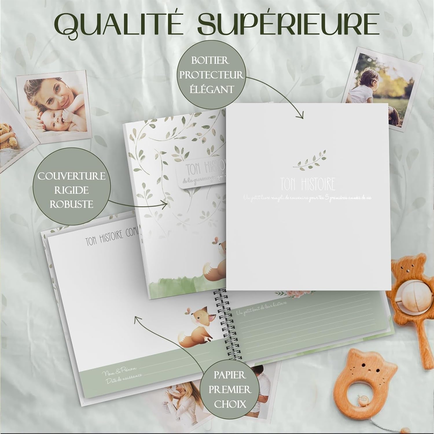 Livre De Naissance Avec Boitier Protecteur Rigide Petit Renard