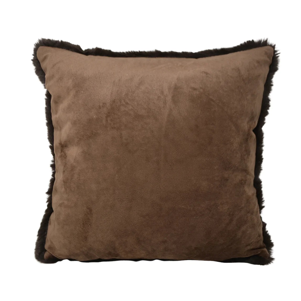 Coussin Faux Lapin Brun