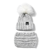 Tuque Évolutive & Cache-cou Gris Et Blanc (0-6 Mois)