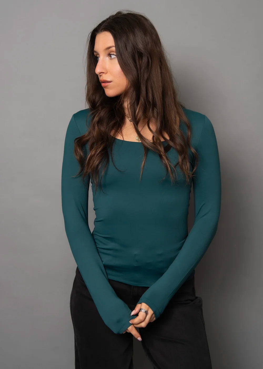 Scoop Top Mariana DK Hunter Green