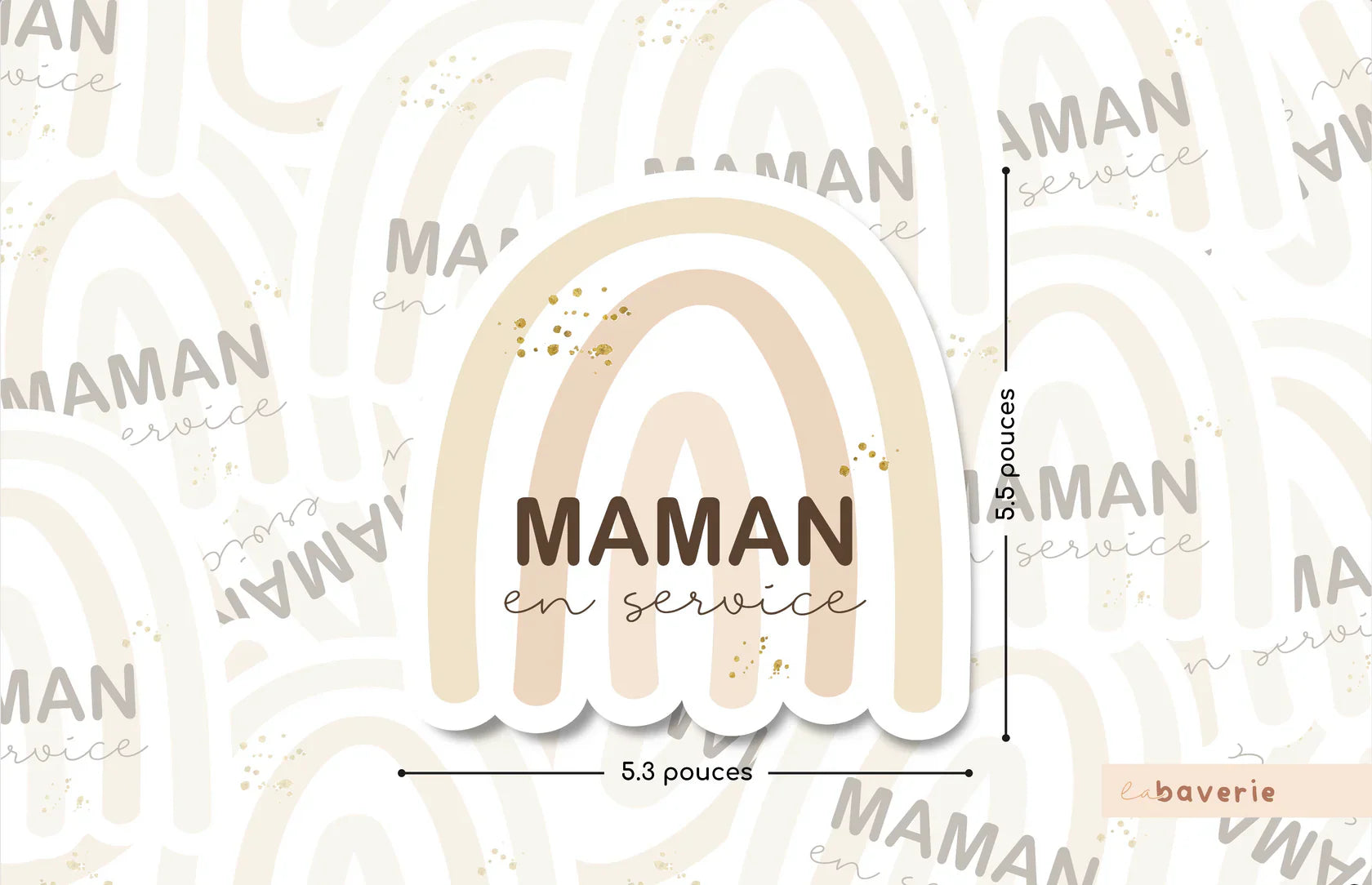 Autocollant Voiture « Maman En Service »