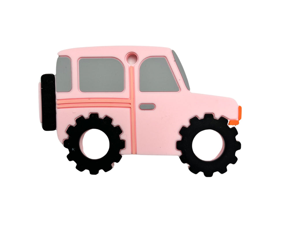 Jouet De Dentition Jeep Rose