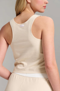 Camisole Coton Biologique Côtelé Beige