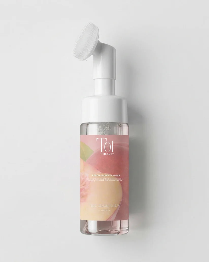 Nettoyant Moussant Avec Brosse Silicone Peach Glow