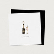 Carte De Souhaits Festive Champagne