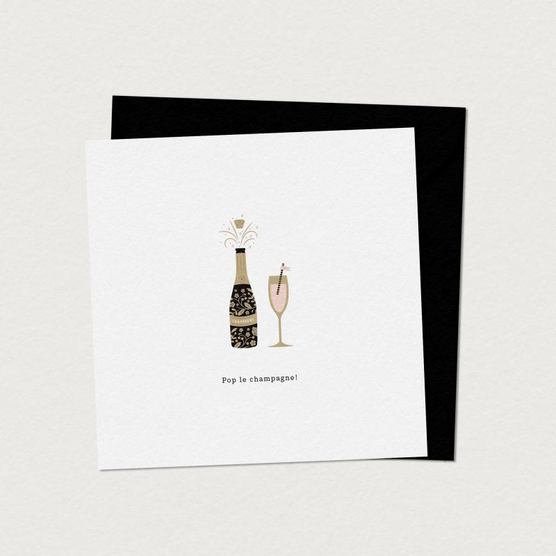 Carte De Souhaits Festive Champagne