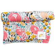 Mousseline Coton Fleuri Rose Jaune Et Bleu