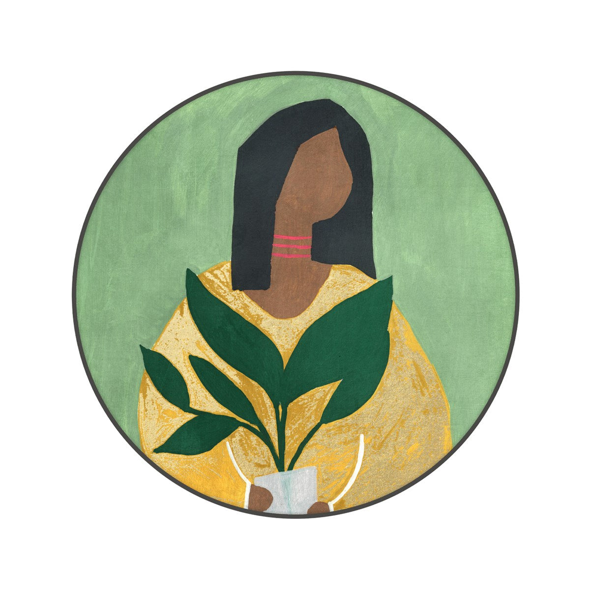 Cadre Rond Dame Nature