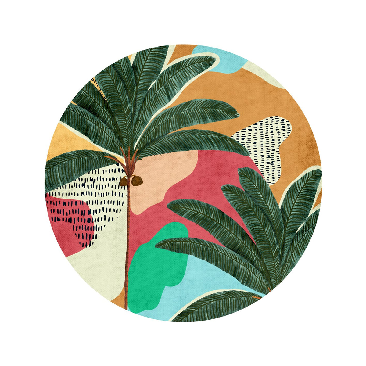 Cadre Rond Palmiers