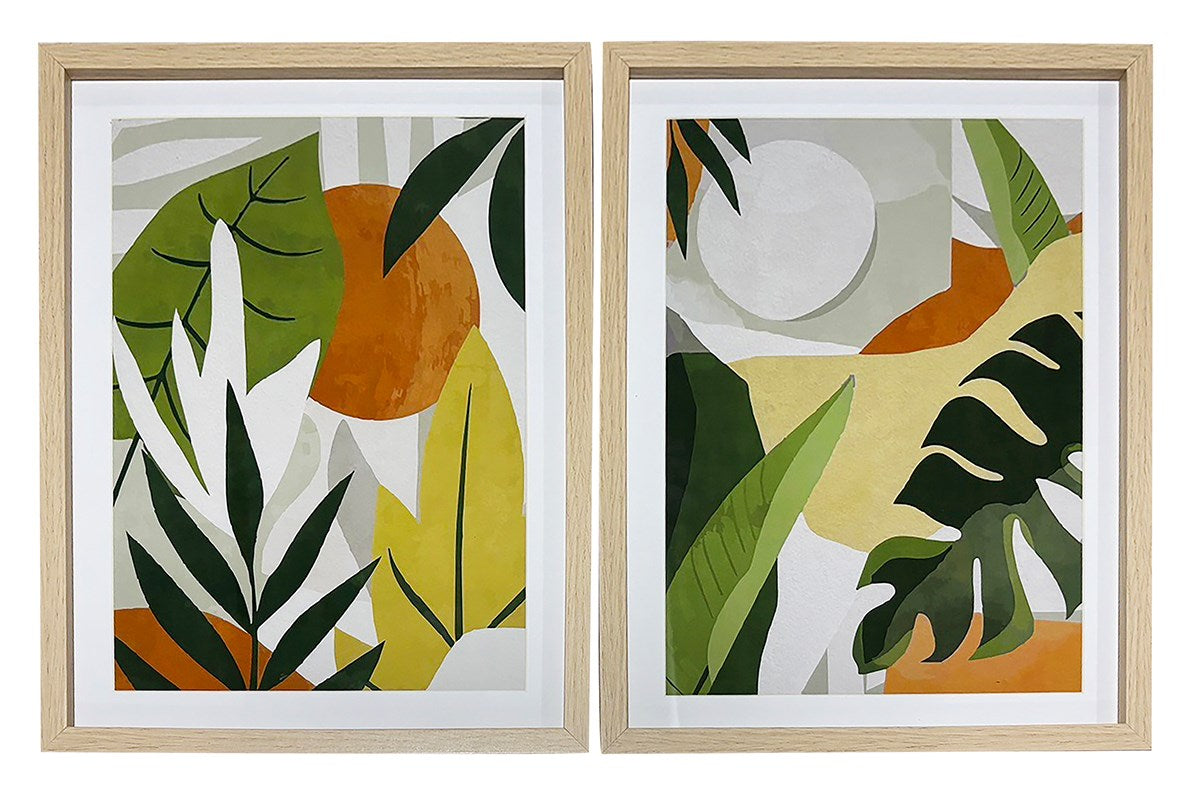 Ensemble 2 Cadres Feuillage