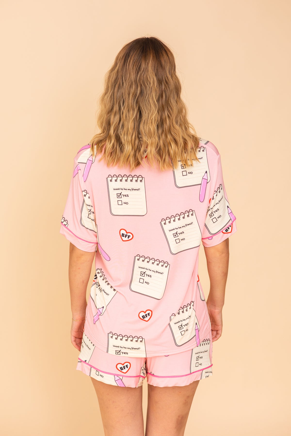 Haut Pyjama Court Wanna Be Friend
