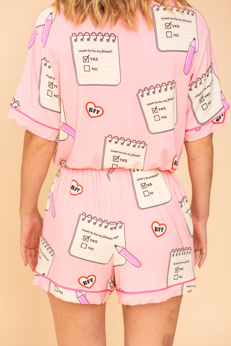 Bas Pyjama Court Wanna Be Friend
