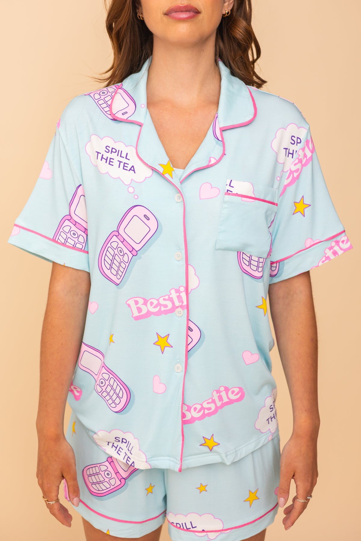 Haut Pyjama Court Spill The Tea