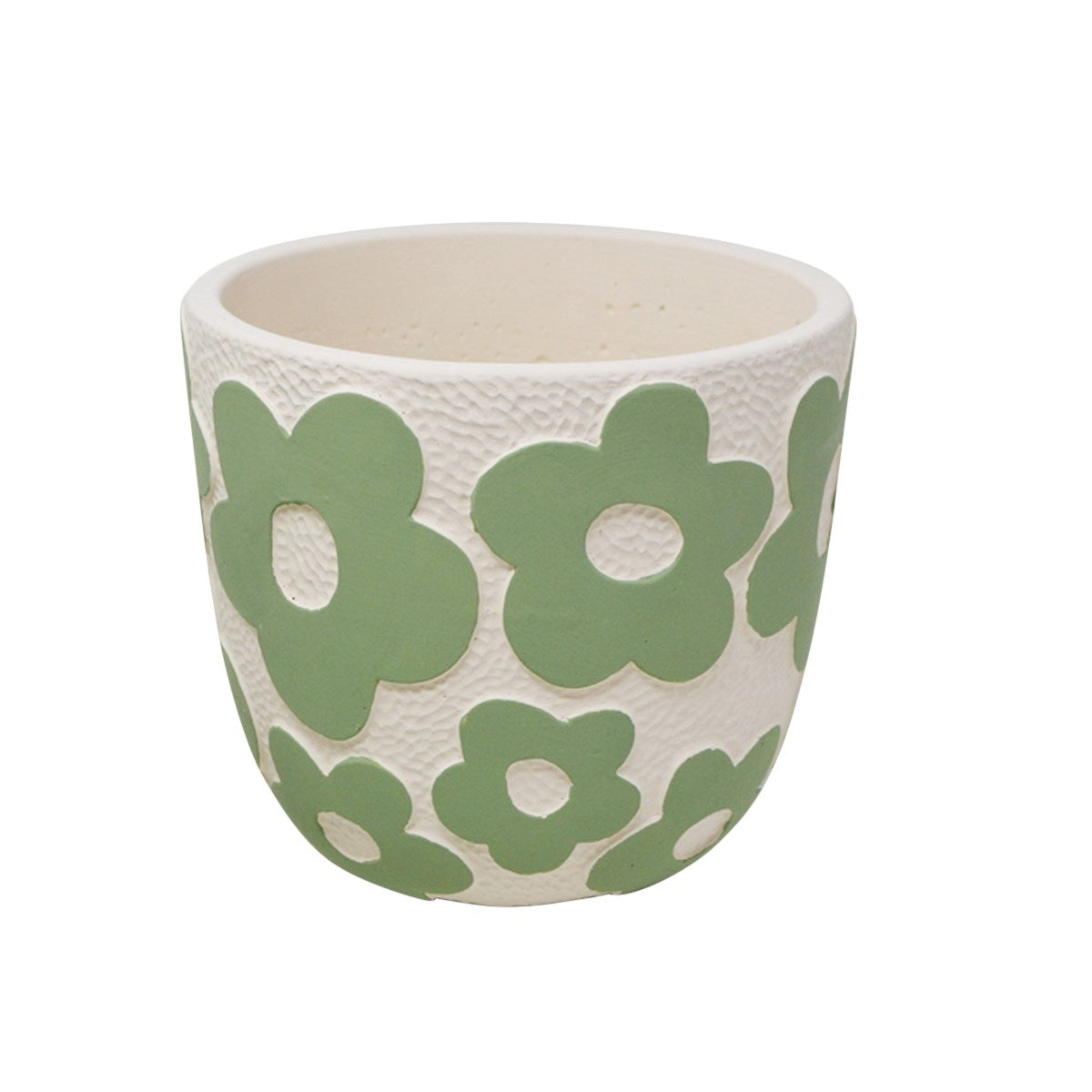 Pot De Fleurs Avec Fleurs Vertes