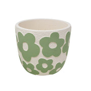 Pot De Fleurs Avec Fleurs Vertes