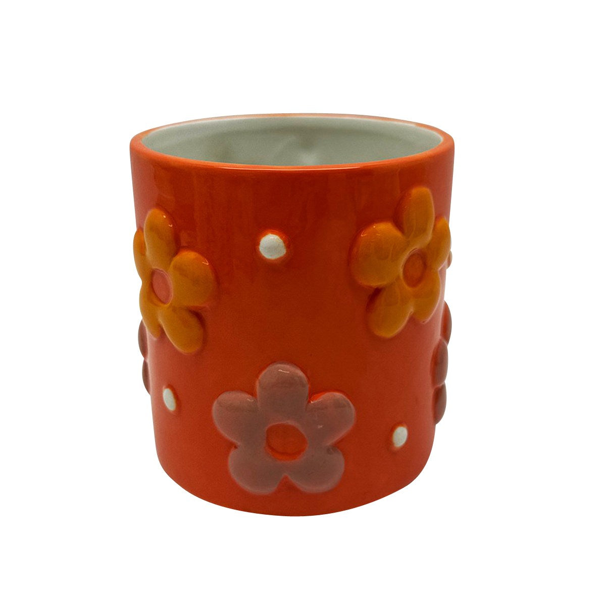 Pot De Fleurs Fleuri En Relief