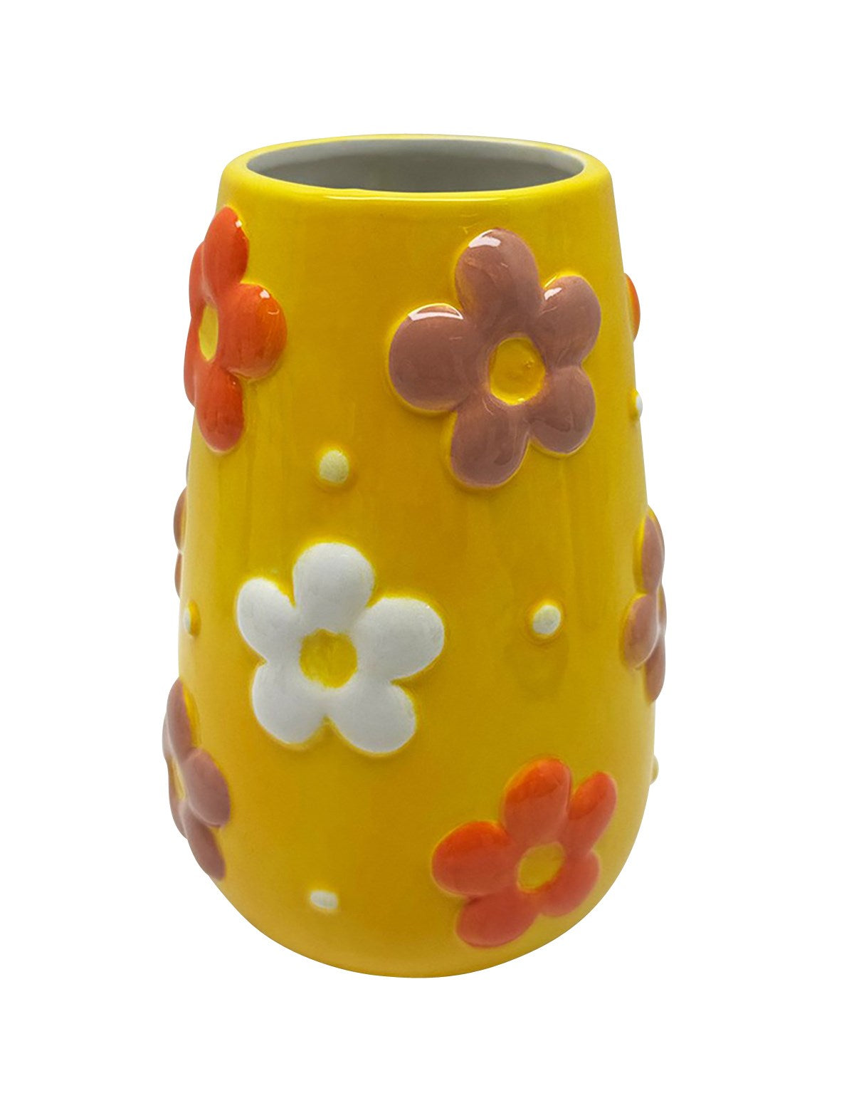 Vase Fleuri En Relief