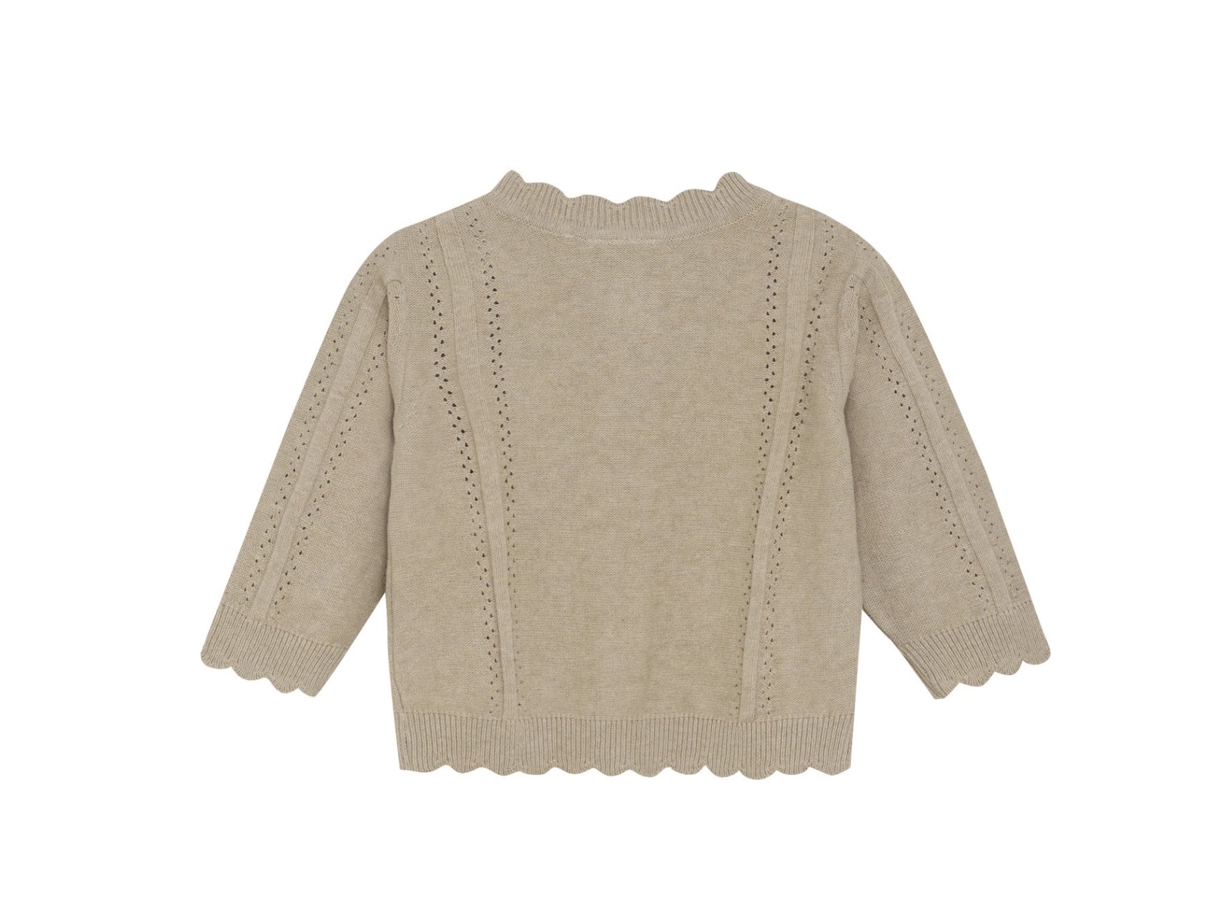 Cardigan Beige Avec Broderie De Fleurs