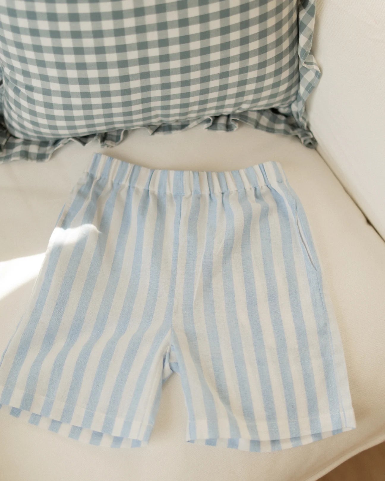 Short Évolutif Bleu Et Blanc À Rayures