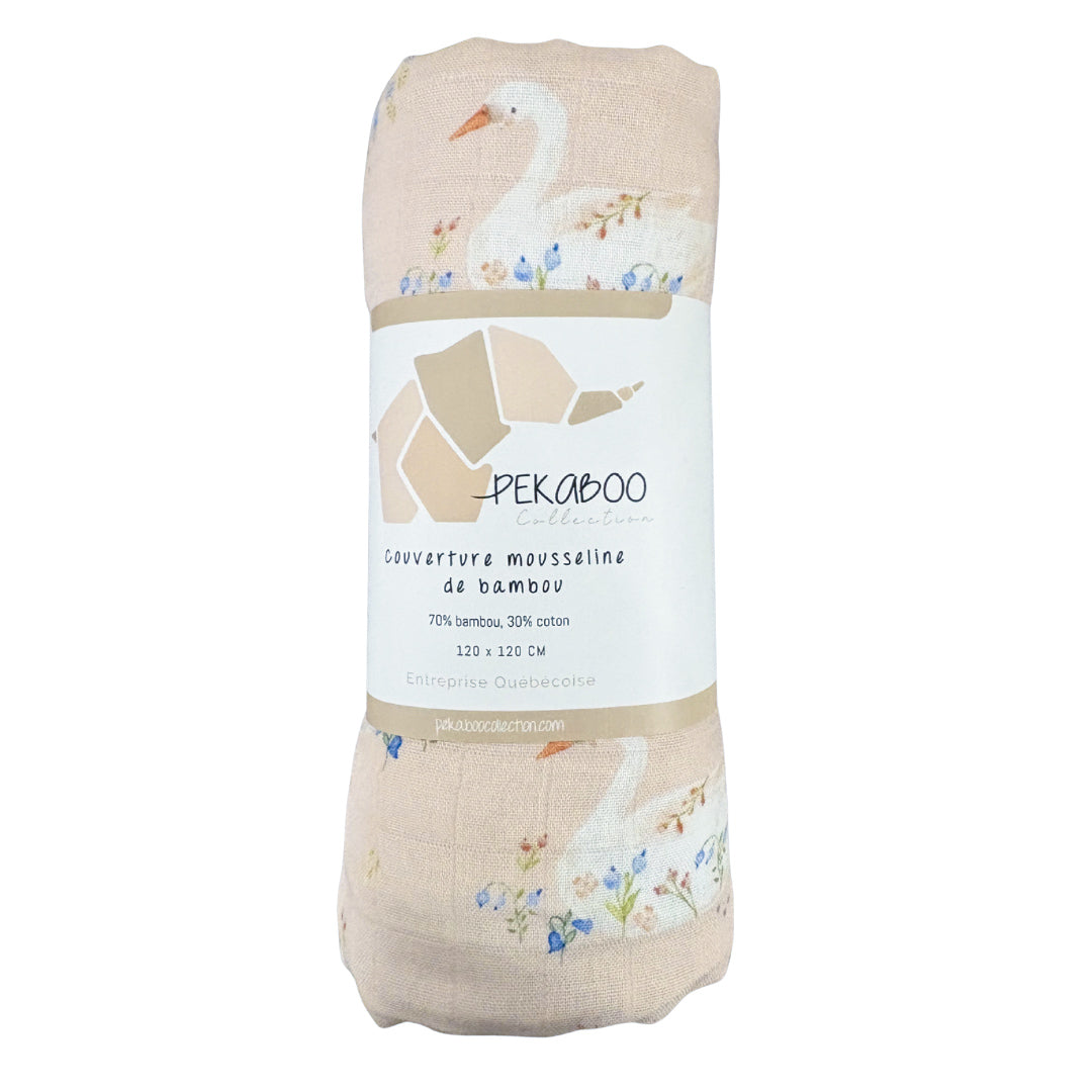 Mousseline Bambou Cygne Et Quenouille