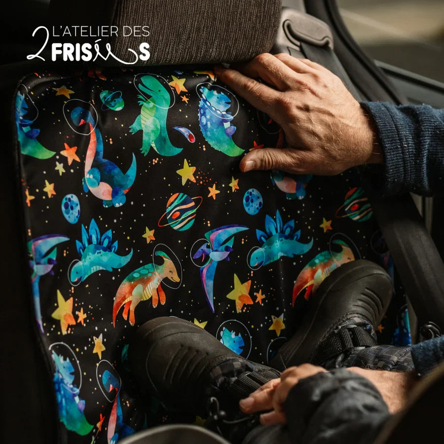 Protège-Sièges De Voiture Imperméable Évolutif Dinosaures De L'espace Bleus