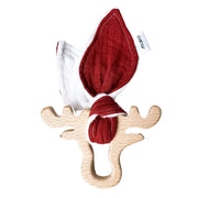 Anneau De Dentition Bois Oreille De Lapin Uni Rouille