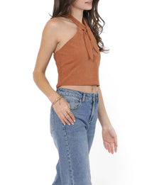 Top Neck Tie Rusty Brown