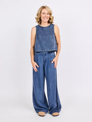 Pantalon It's Pouring Dark Chambray