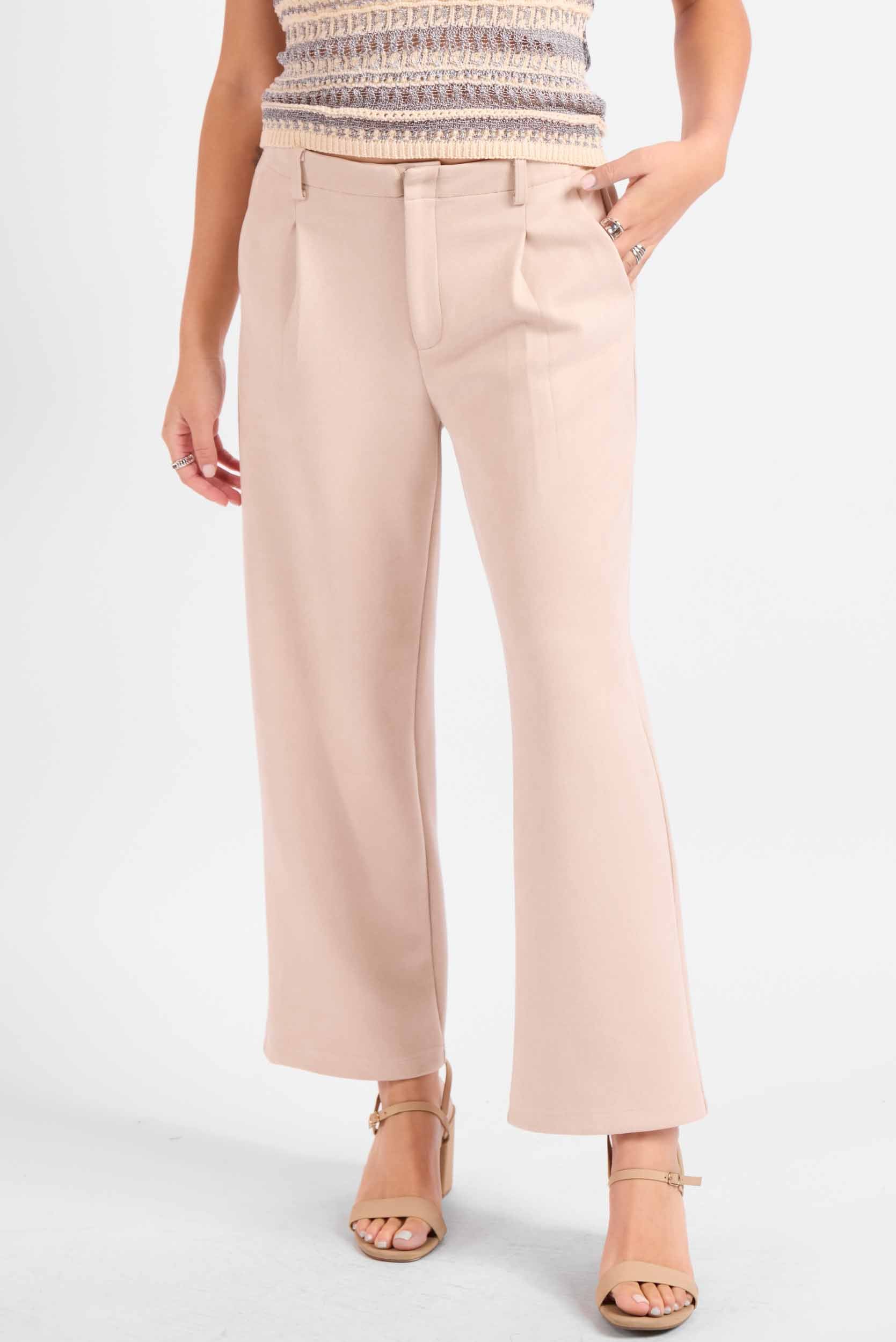 Pantalon Tuscany Faux Suede Light Beige