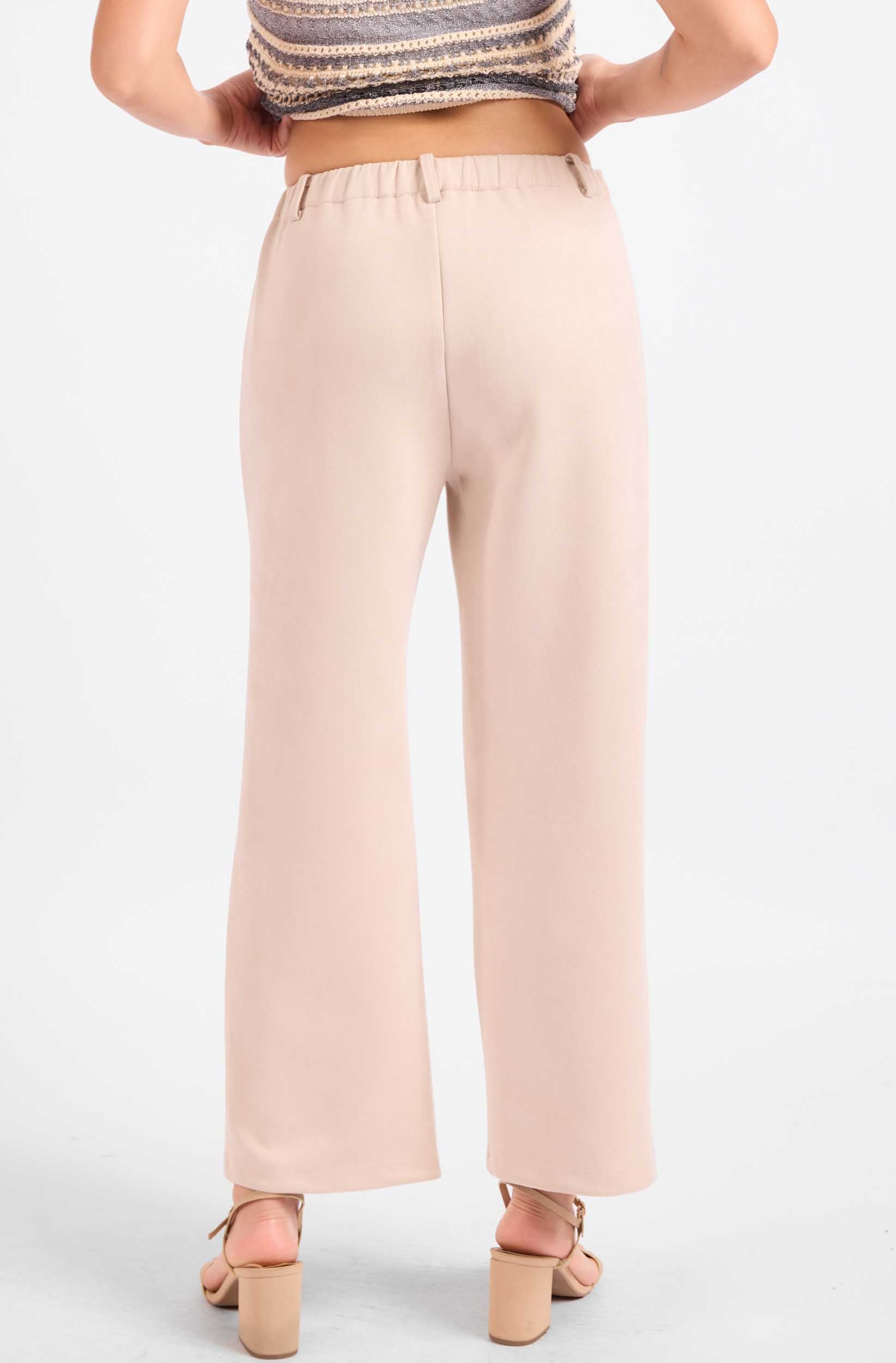 Pantalon Tuscany Faux Suede Light Beige