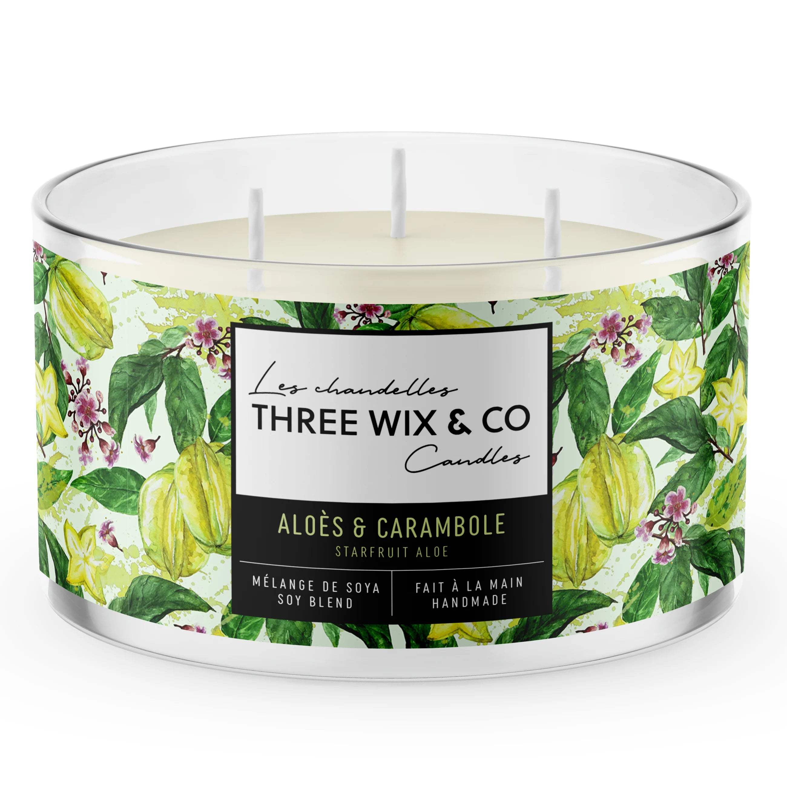 Chandelle À 3 Mèches Aloès & Carambole