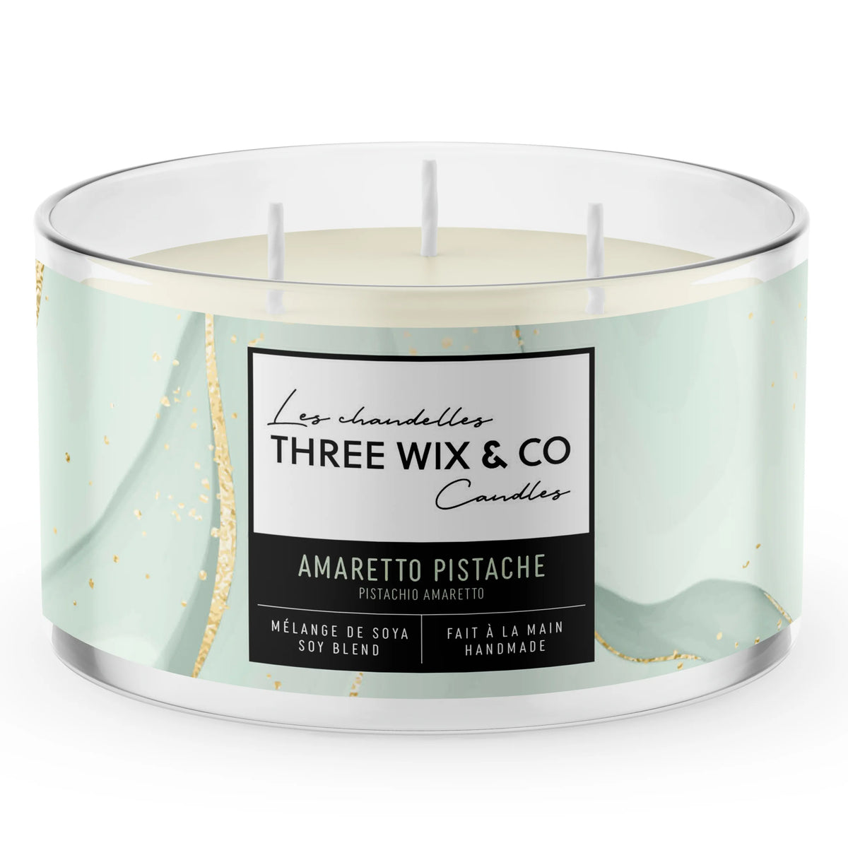 Chandelle À 3 Mèches Amaretto Pistache