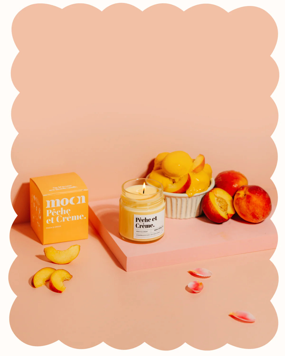 Chandelle Pêche & Crème