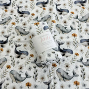 Mousseline Bambou & Coton P'tites Baleines