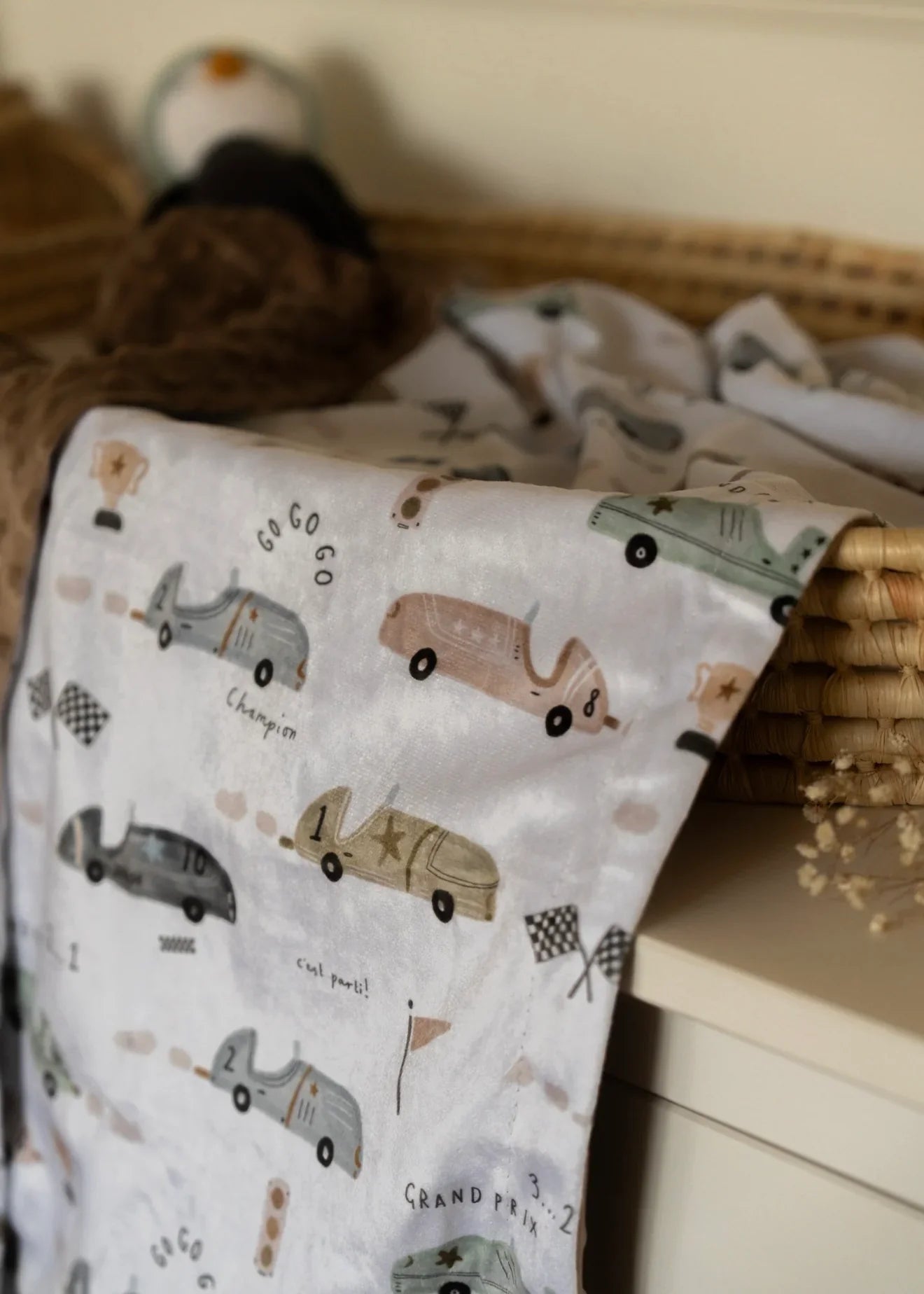 Couverture Minky Voitures De Course