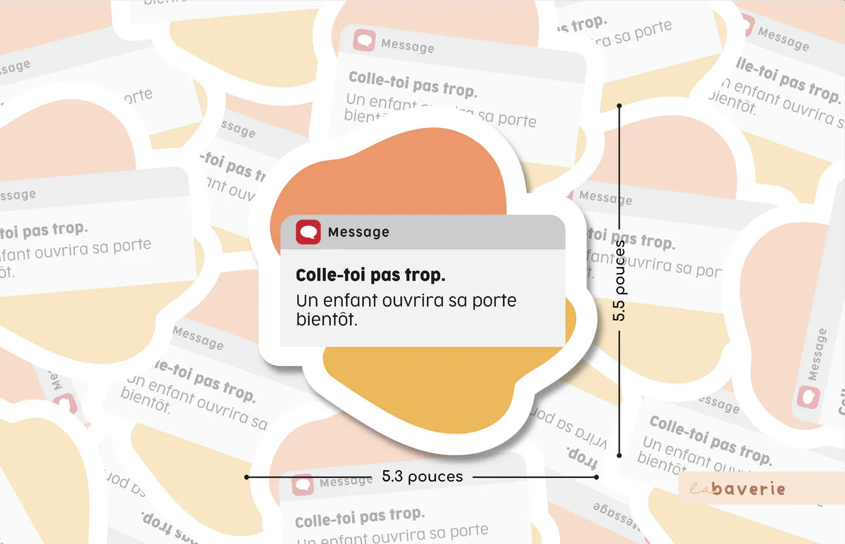 Autocollant Voiture « Colle-toi Pas Trop »