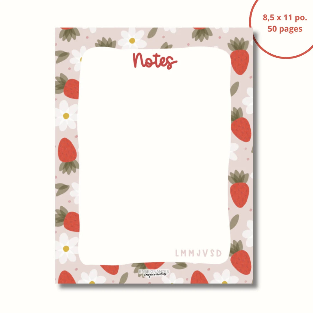 Bloc-Notes Fraises