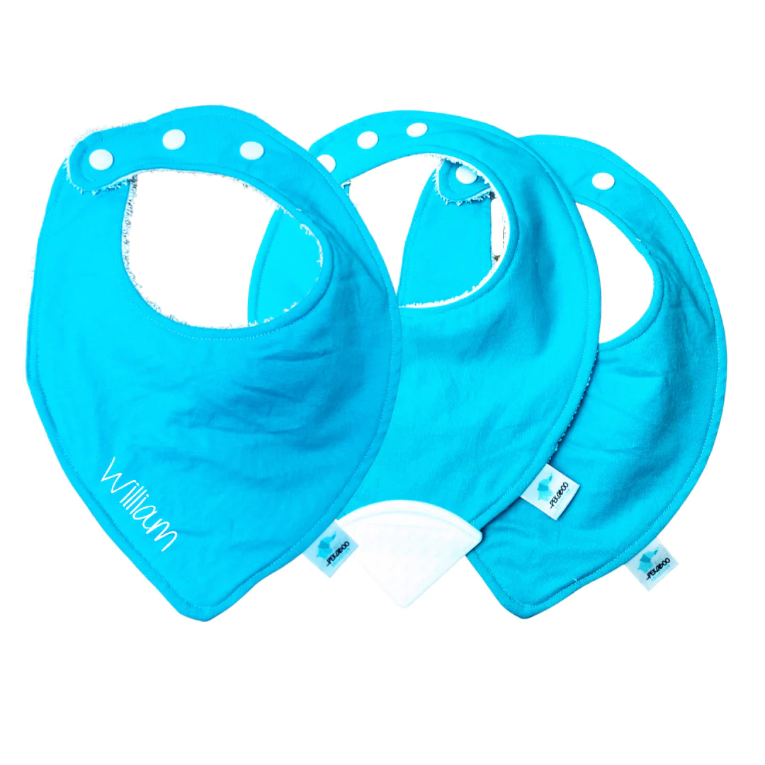Bavoir Dentition Turquoise Foncé