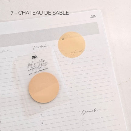 Bloc-Notes Autocollants Translucides Cercles Château De Sable